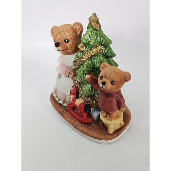 HOMCO Mama Bear with Baby Bear and Christmas Tree #5114 Holiday Figurine - Picture 2 of 11